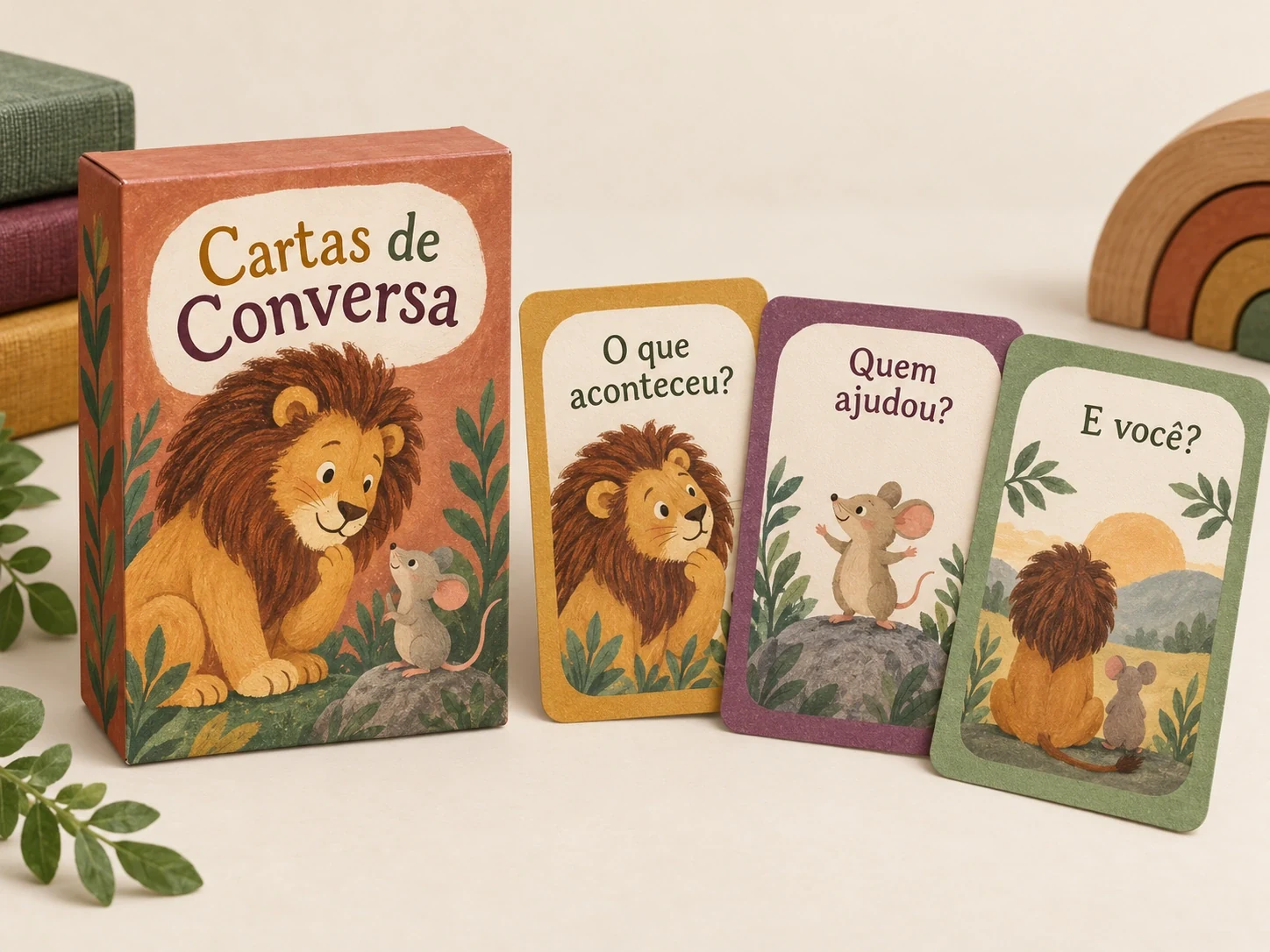 Mockup do bônus Cartas de Conversa